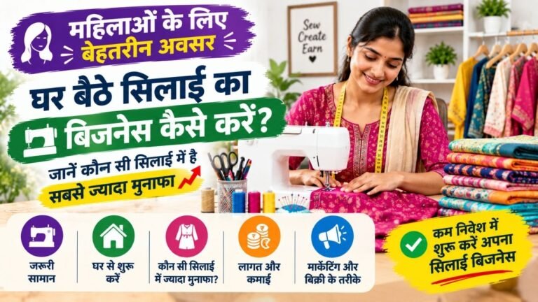 घर बैठे सिलाई बिजनेस शुरू करें