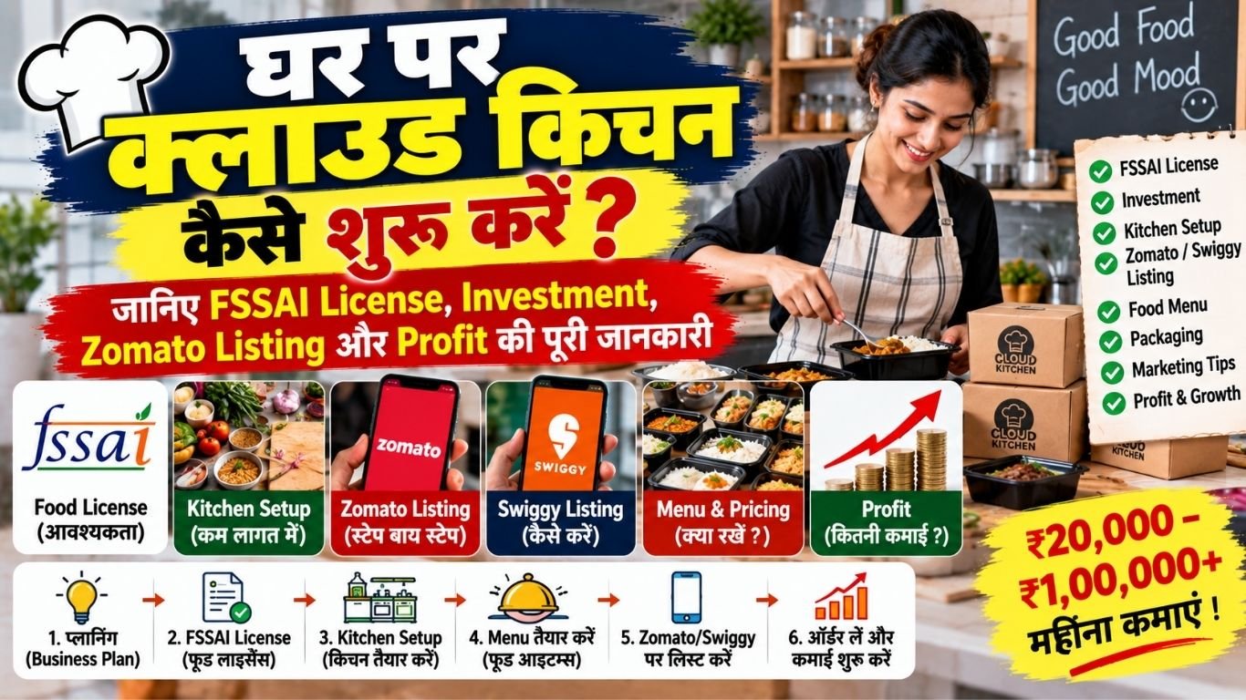 घर से क्लाउड किचन शुरू करें
